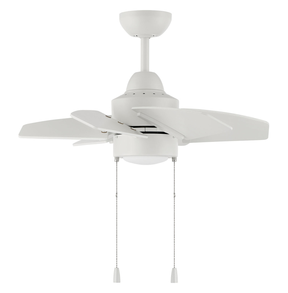 24" Ceiling Fan w/Blades, LED Light Kit, Damp Rated