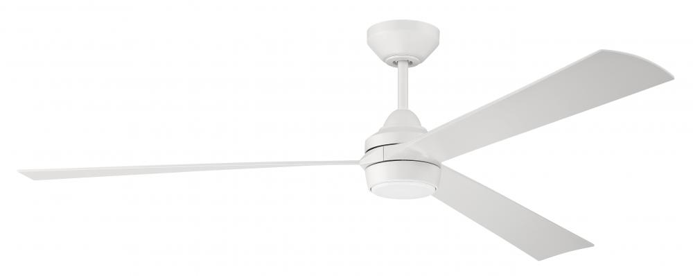 60" Outdoor Ceiling Fan w/Wi-Fi, DC Motor, Blades, LED Light Kit, Wet Rated