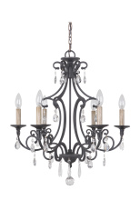 Craftmade 38926-MBK - 6 Light Chandelier