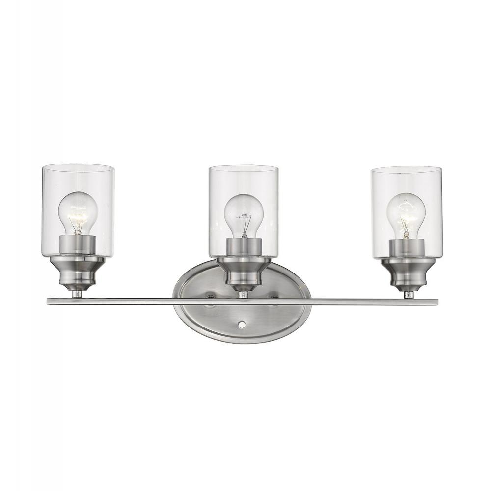 Gemma 3-Light Satin Nickel Vanity