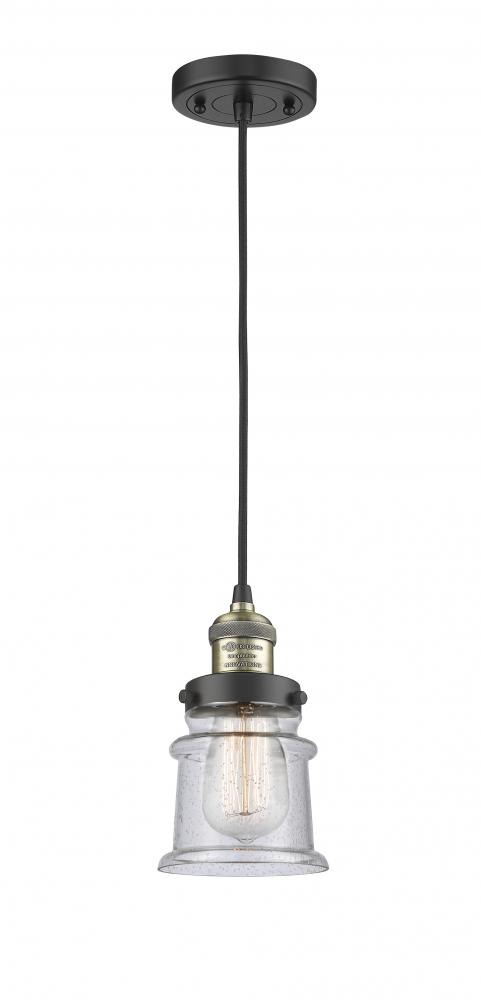 Canton - 1 Light - 5 inch - Black Antique Brass - Cord hung - Mini Pendant