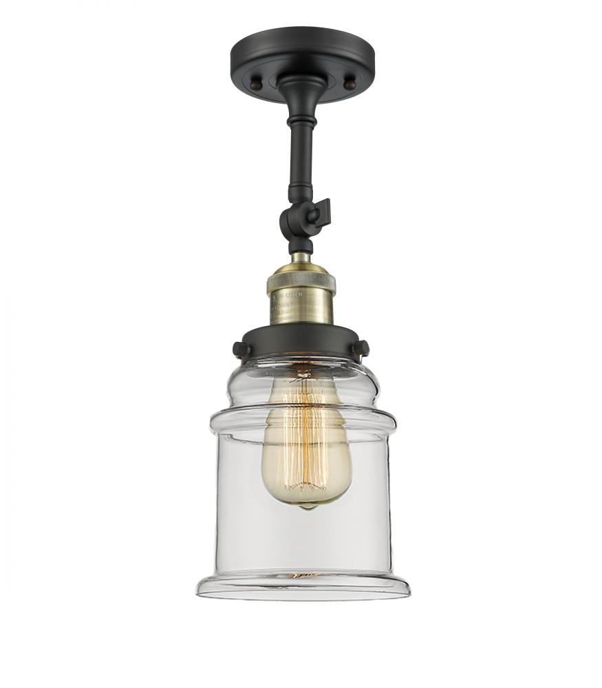 Canton - 1 Light - 6 inch - Black Antique Brass - Adjustable Semi-Flush Mount