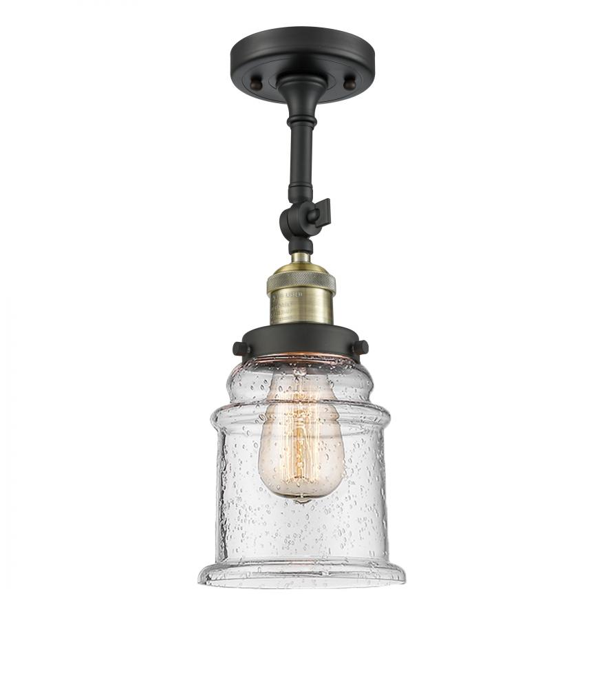 Canton - 1 Light - 6 inch - Black Antique Brass - Adjustable Semi-Flush Mount