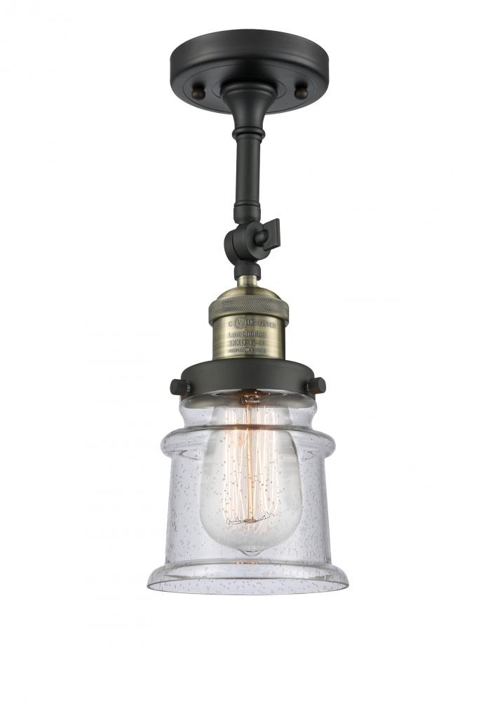 Canton - 1 Light - 5 inch - Black Antique Brass - Adjustable Semi-Flush Mount