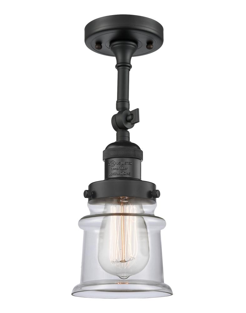 Canton - 1 Light - 5 inch - Matte Black - Adjustable Semi-Flush Mount