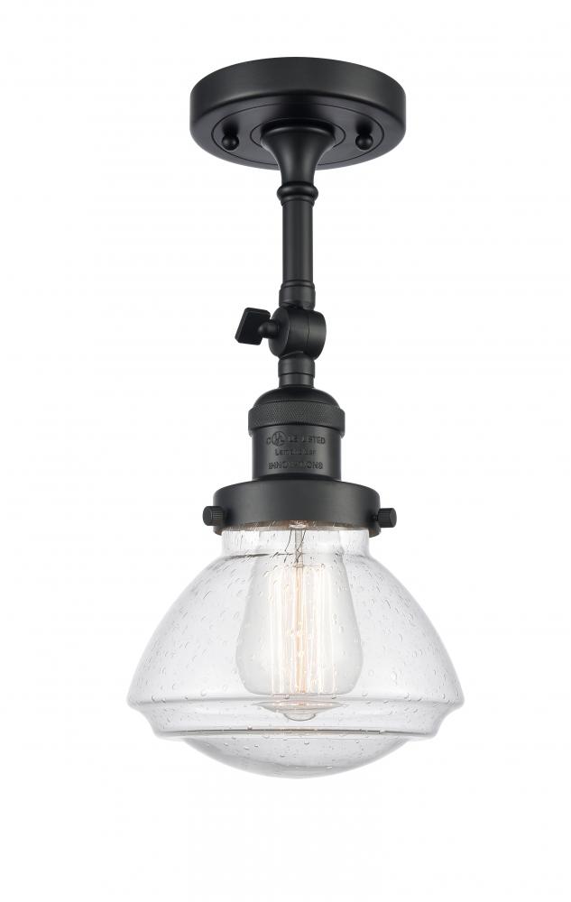 Olean - 1 Light - 7 inch - Matte Black - Adjustable Semi-Flush Mount