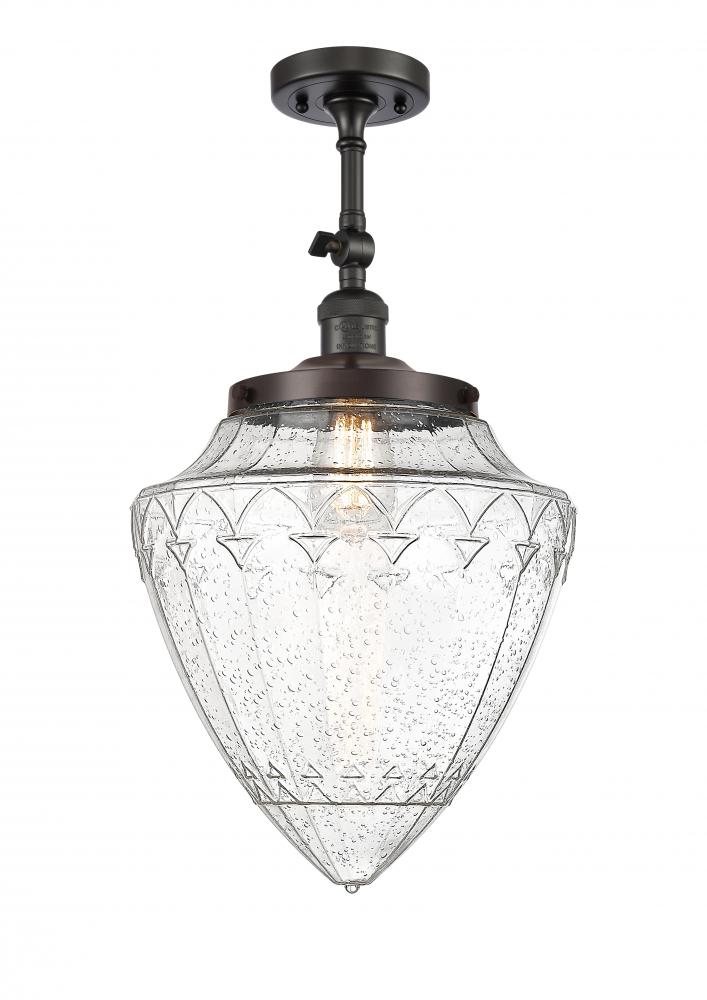 Beacon - 1 Light - 12 inch - Oil Rubbed Bronze - Adjustable Semi-Flush Mount
