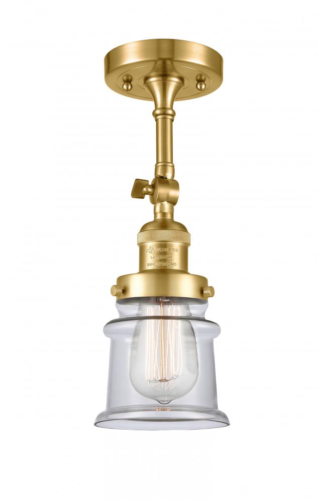 Canton - 1 Light - 5 inch - Satin Gold - Adjustable Semi-Flush Mount