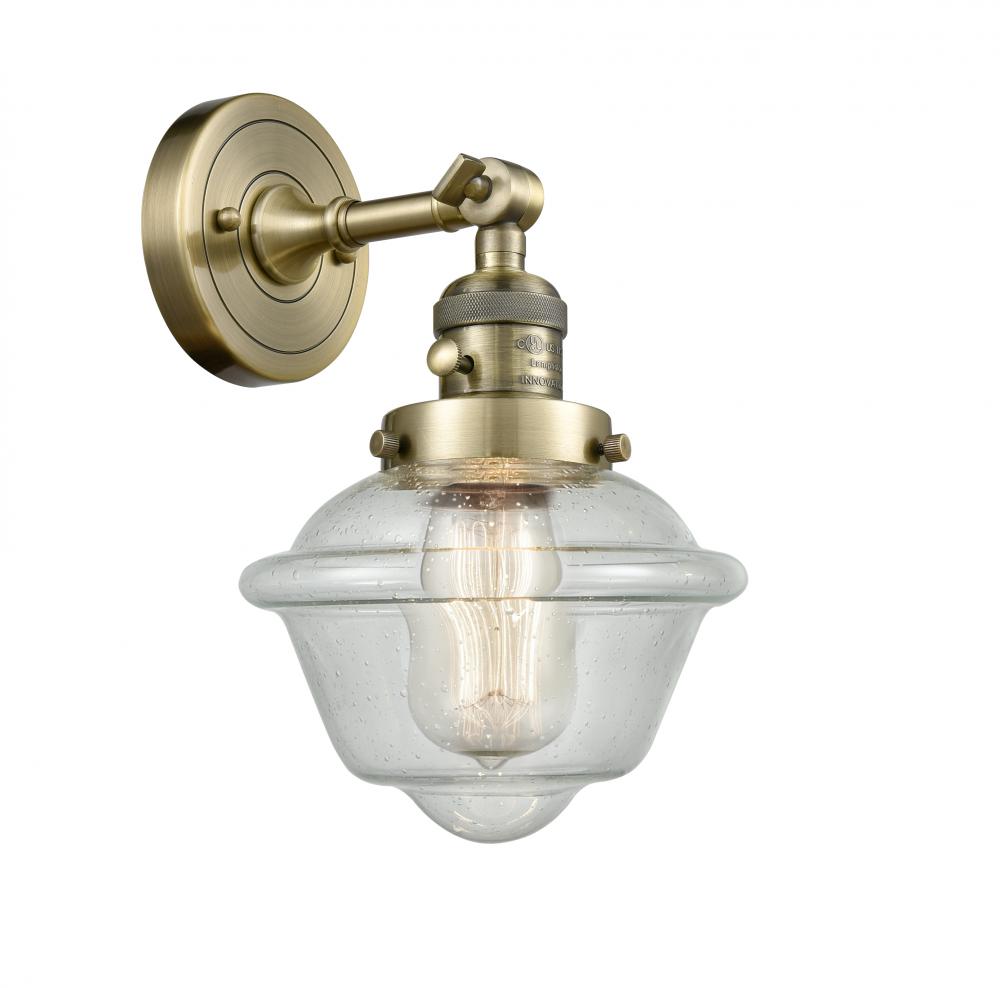 Oxford - 1 Light - 8 inch - Antique Brass - Adjustable Sconce
