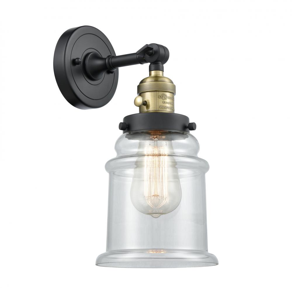 Canton - 1 Light - 7 inch - Black Antique Brass - Adjustable Sconce