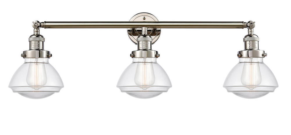 Olean - 3 Light - 31 inch - Polished Nickel - Bath Vanity Light