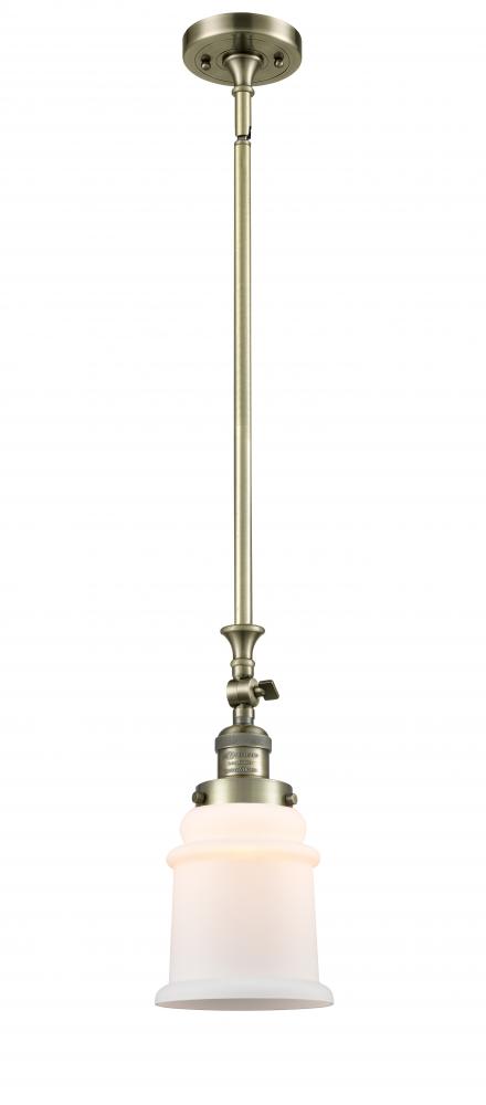 Canton - 1 Light - 6 inch - Antique Brass - Stem Hung - Adjustable Mini Pendant