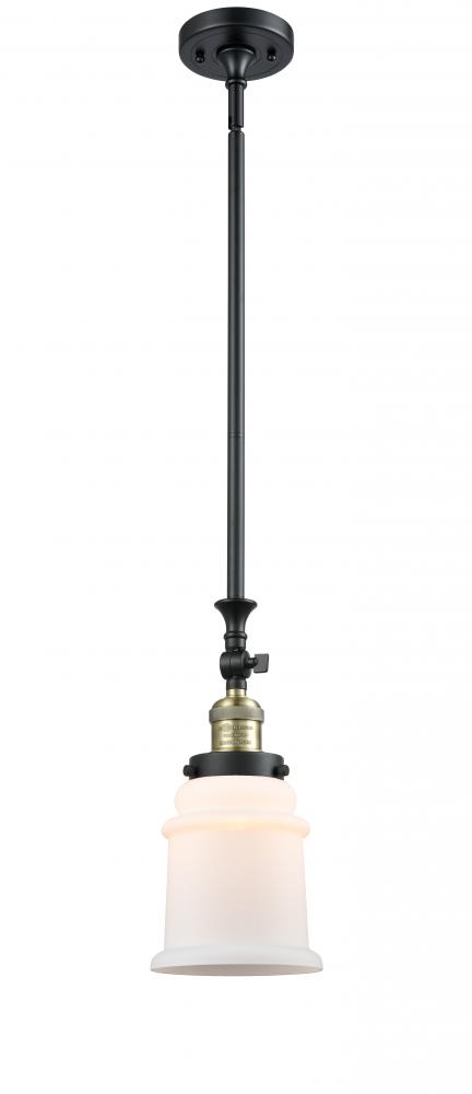 Canton - 1 Light - 6 inch - Black Antique Brass - Stem Hung - Adjustable Mini Pendant
