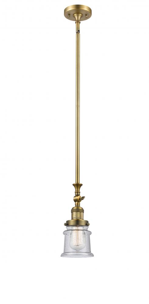 Canton - 1 Light - 5 inch - Brushed Brass - Stem Hung - Adjustable Mini Pendant