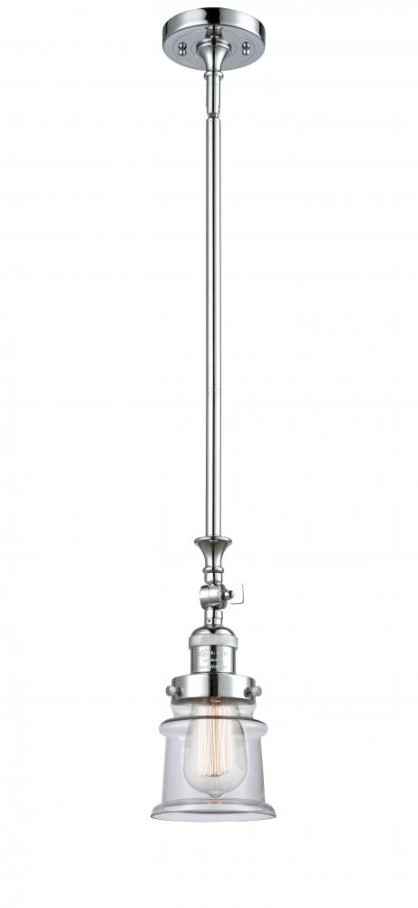 Canton - 1 Light - 5 inch - Polished Chrome - Stem Hung - Adjustable Mini Pendant