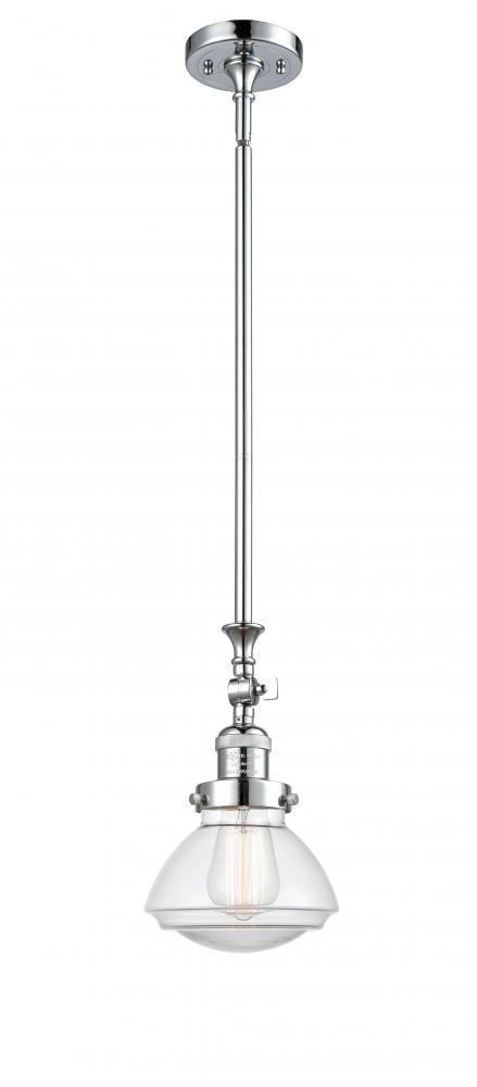 Olean - 1 Light - 7 inch - Polished Chrome - Stem Hung - Adjustable Mini Pendant