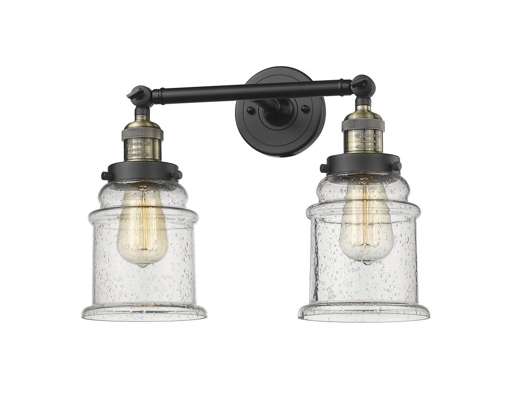 Canton - 2 Light - 17 inch - Black Antique Brass - Adjustable Bath Vanity Light