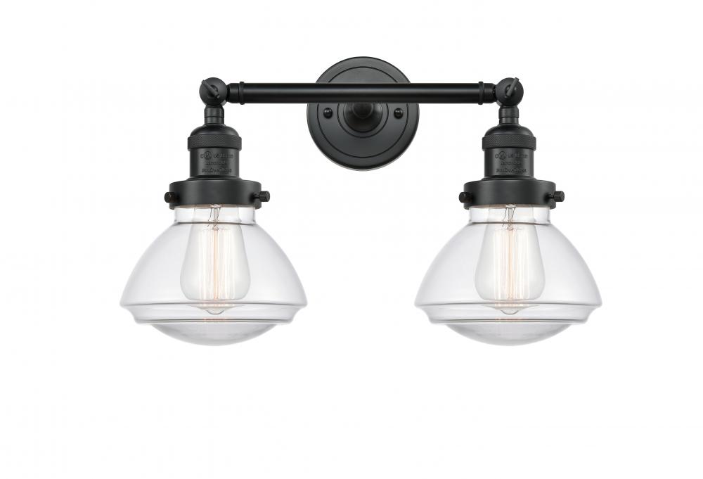 Olean - 2 Light - 17 inch - Matte Black - Adjustable Bath Vanity Light