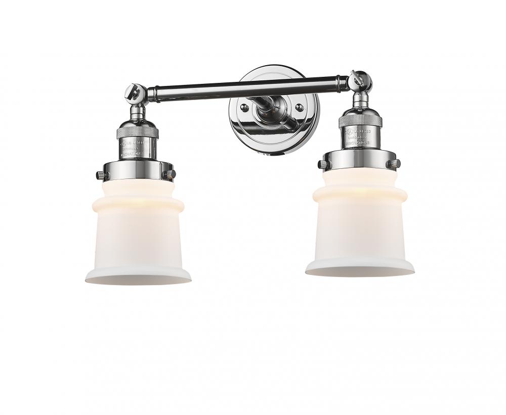 Canton - 2 Light - 17 inch - Polished Chrome - Adjustable Bath Vanity Light