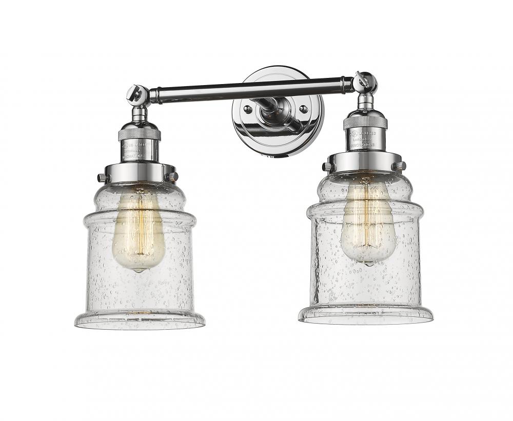 Canton - 2 Light - 17 inch - Polished Chrome - Adjustable Bath Vanity Light
