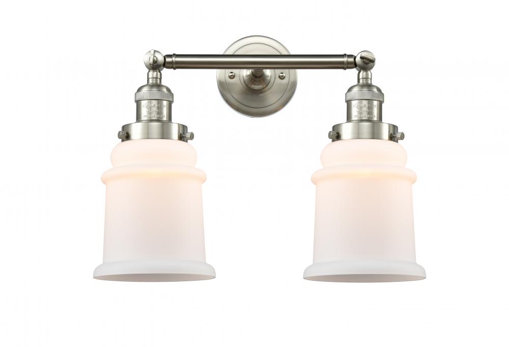 Canton - 2 Light - 17 inch - Brushed Satin Nickel - Adjustable Bath Vanity Light