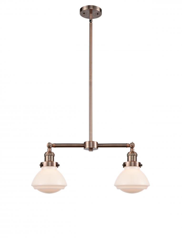 Olean - 2 Light - 22 inch - Antique Copper - Stem Hung - Adjustable Island Light