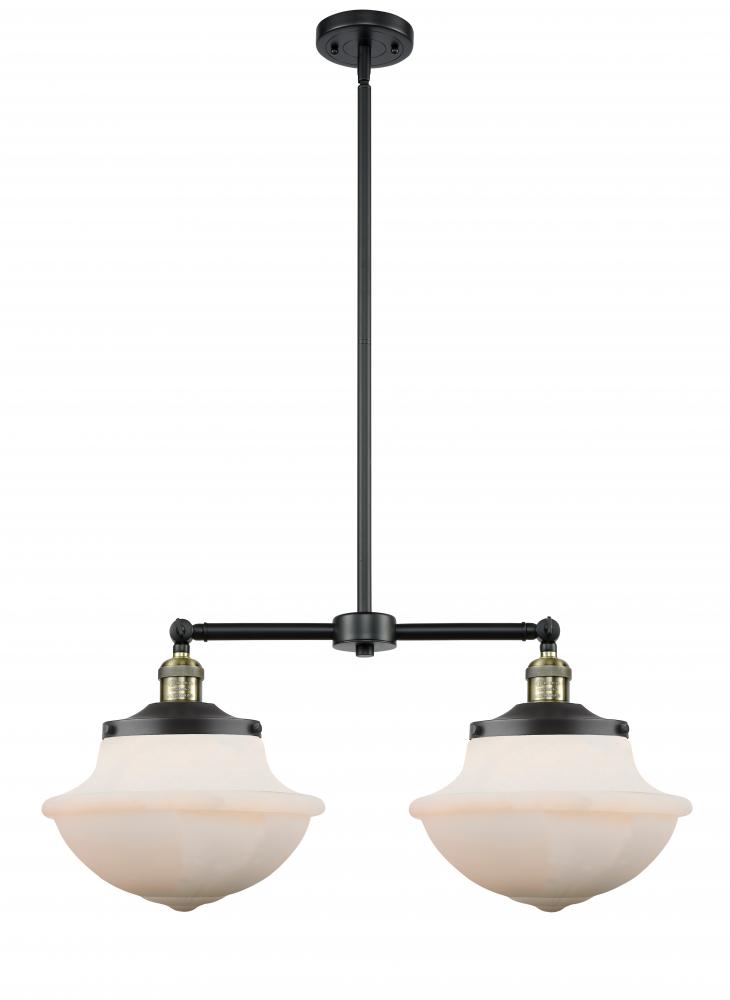 Oxford - 2 Light - 25 inch - Black Antique Brass - Stem Hung - Adjustable Island Light