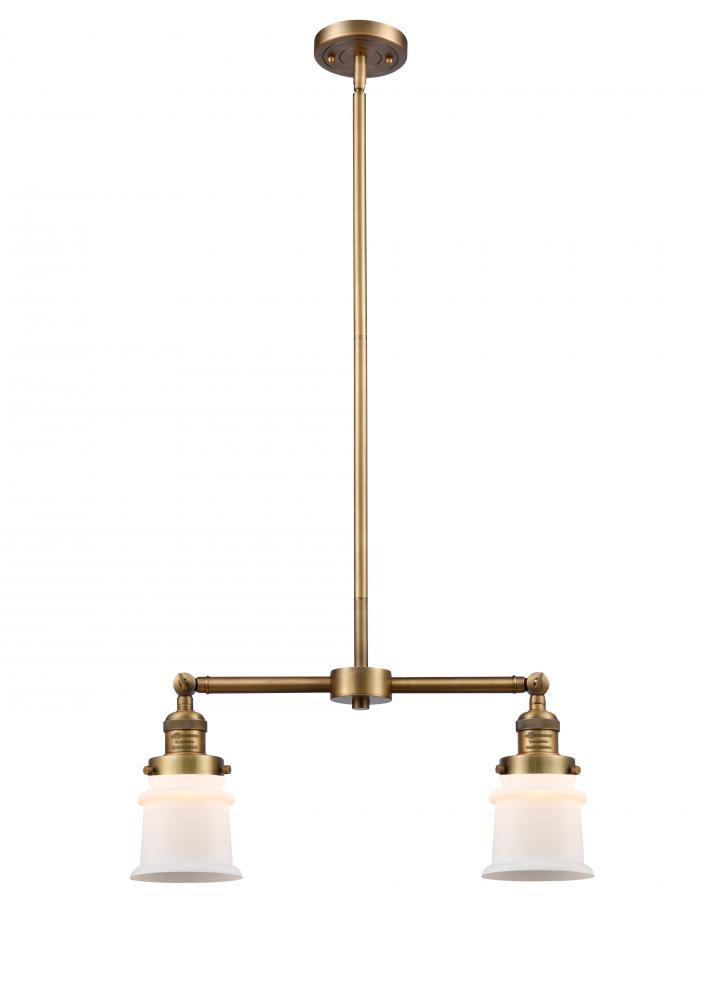 Canton - 2 Light - 21 inch - Brushed Brass - Stem Hung - Adjustable Island Light