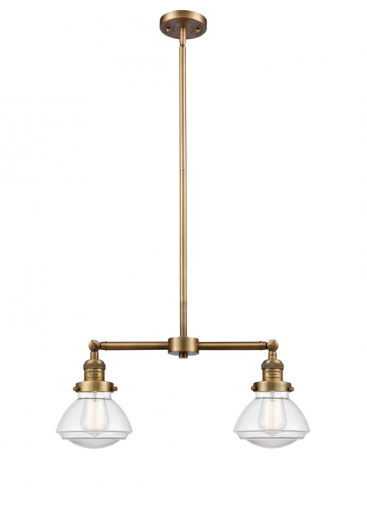 Olean - 2 Light - 22 inch - Brushed Brass - Stem Hung - Adjustable Island Light