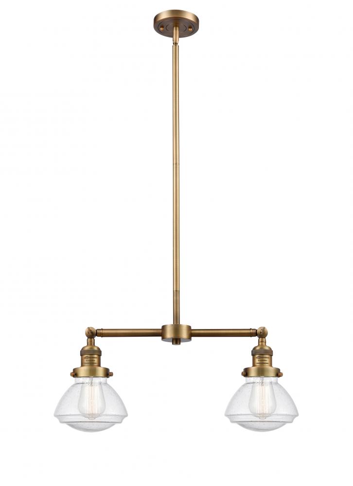 Olean - 2 Light - 22 inch - Brushed Brass - Stem Hung - Adjustable Island Light