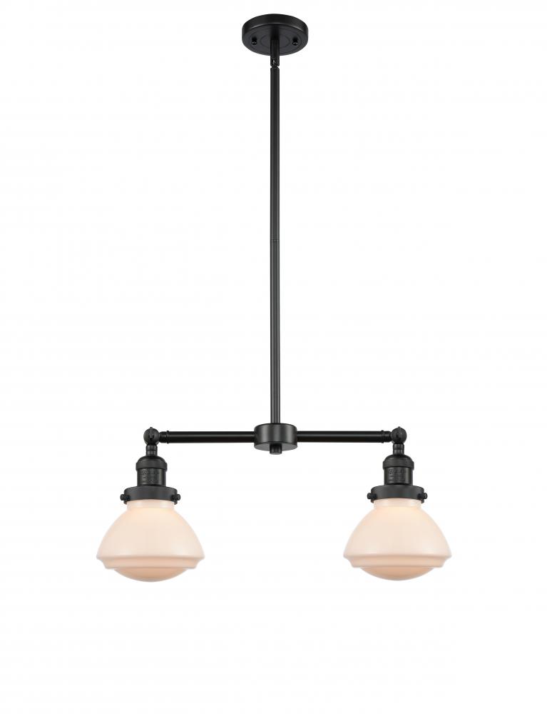 Olean - 2 Light - 22 inch - Matte Black - Stem Hung - Adjustable Island Light