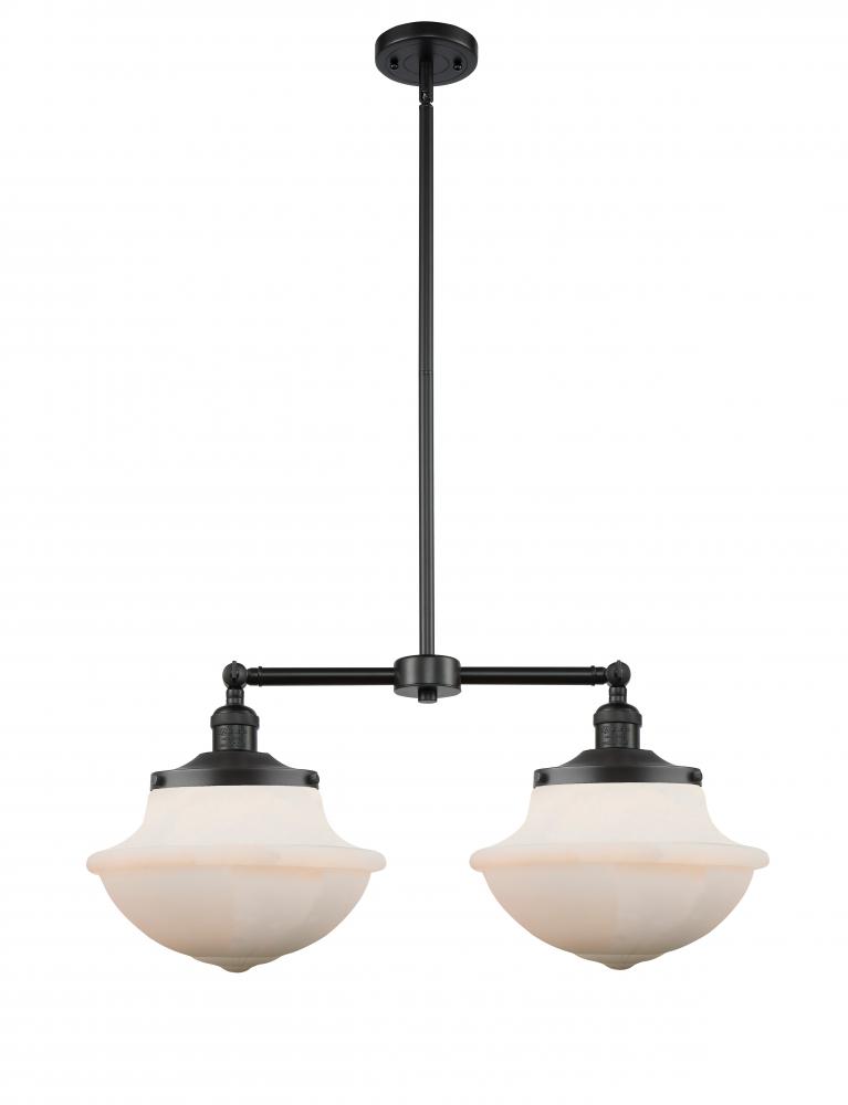 Oxford - 2 Light - 25 inch - Matte Black - Stem Hung - Adjustable Island Light