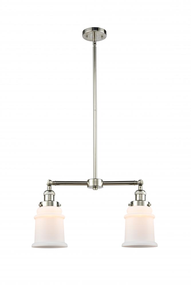 Canton - 2 Light - 21 inch - Polished Nickel - Stem Hung - Adjustable Island Light