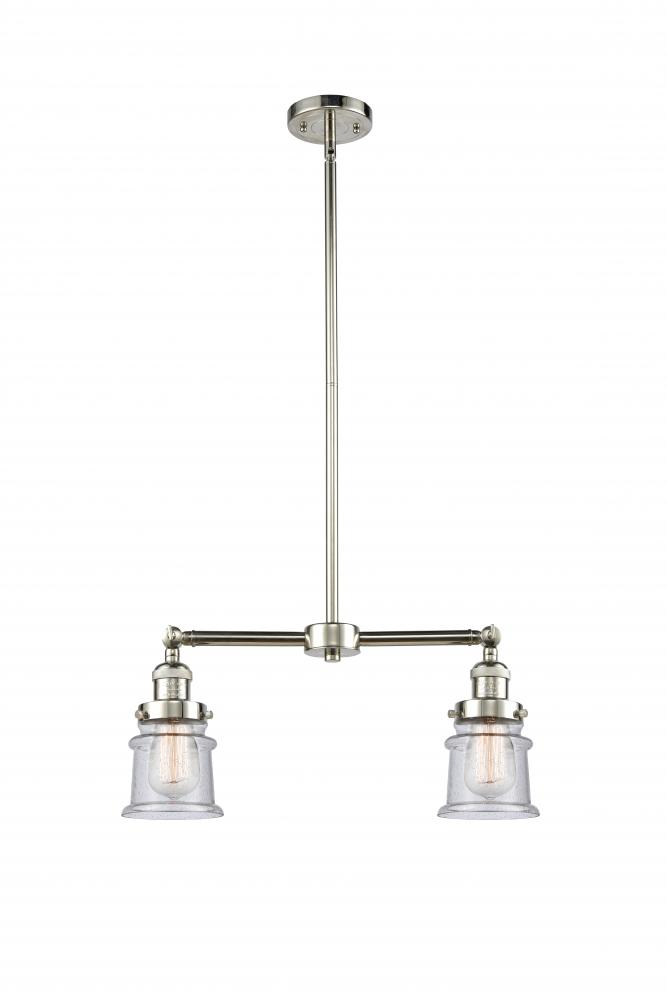 Canton - 2 Light - 21 inch - Polished Nickel - Stem Hung - Adjustable Island Light