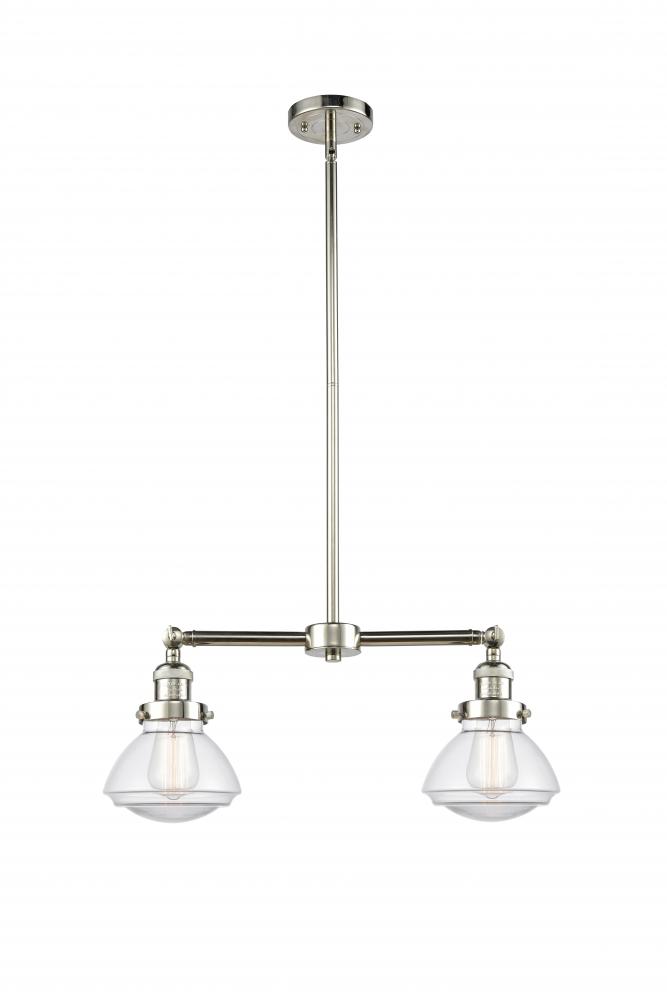 Olean - 2 Light - 22 inch - Polished Nickel - Stem Hung - Adjustable Island Light