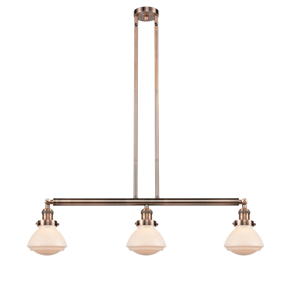 Olean - 3 Light - 39 inch - Antique Copper - Stem Hung - Adjustable Island Light