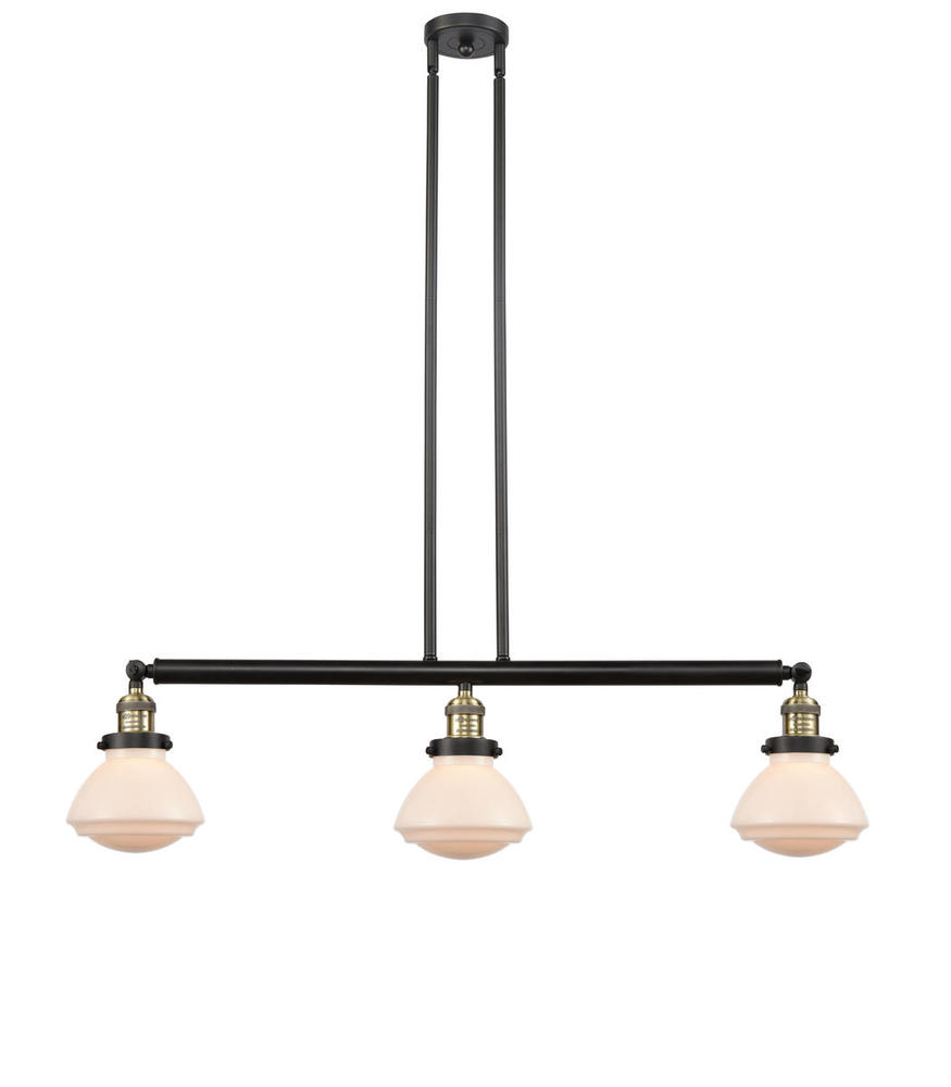 Olean - 3 Light - 39 inch - Black Antique Brass - Stem Hung - Adjustable Island Light