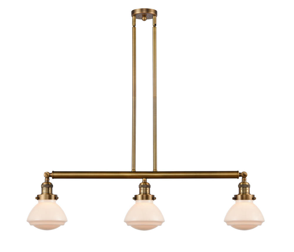 Olean - 3 Light - 39 inch - Brushed Brass - Stem Hung - Adjustable Island Light