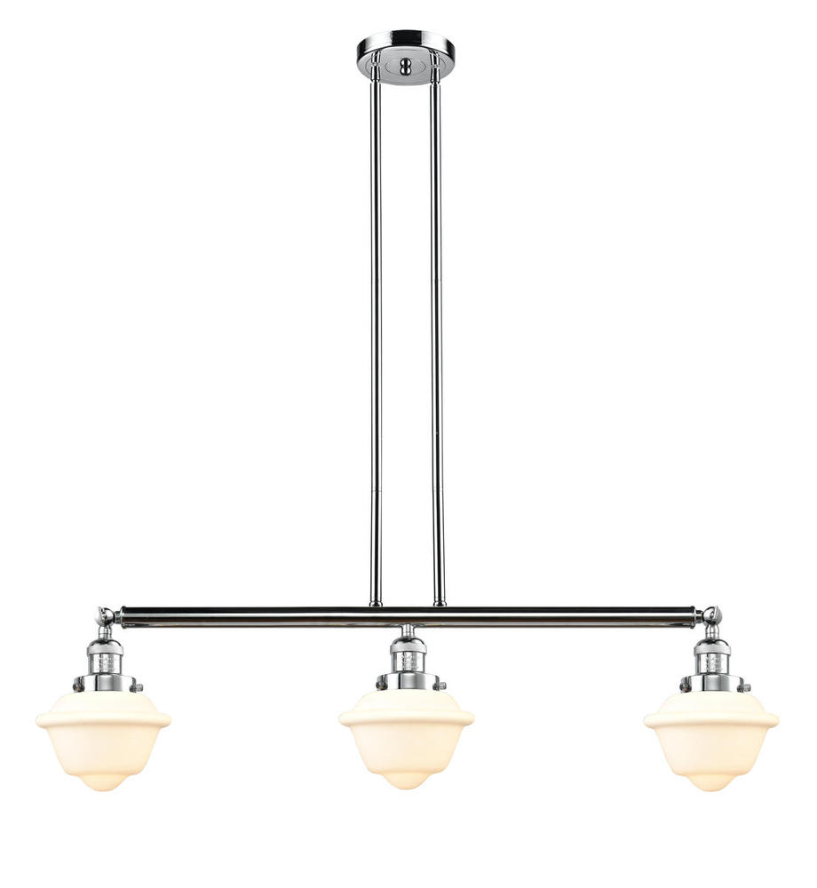 Oxford - 3 Light - 40 inch - Polished Chrome - Stem Hung - Adjustable Island Light