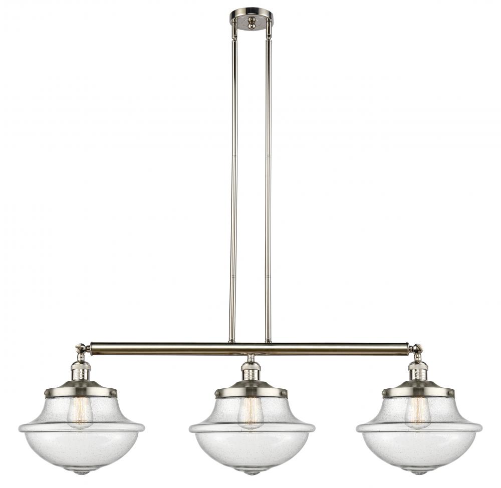 Oxford - 3 Light - 42 inch - Polished Nickel - Stem Hung - Adjustable Island Light