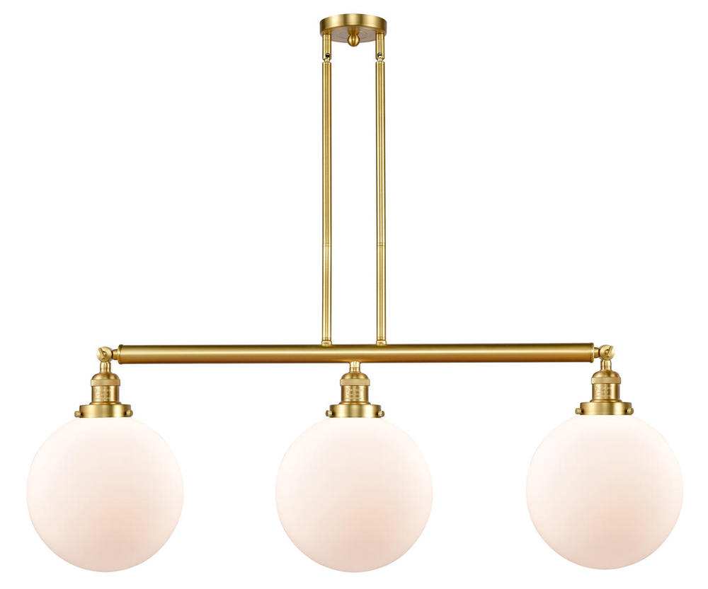 Beacon - 3 Light - 42 inch - Satin Gold - Stem Hung - Adjustable Island Light