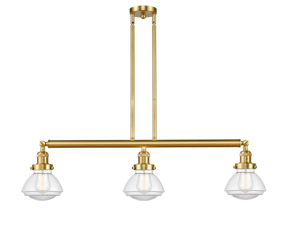 Olean - 3 Light - 39 inch - Satin Gold - Stem Hung - Adjustable Island Light