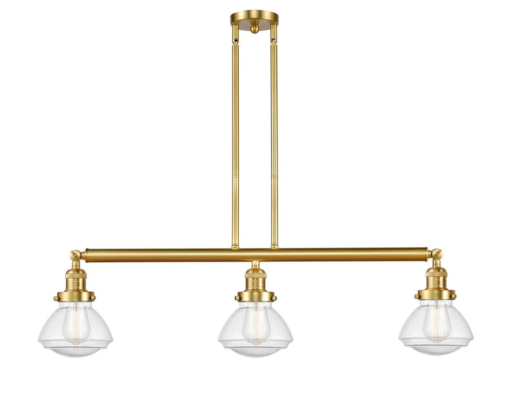 Olean - 3 Light - 39 inch - Satin Gold - Stem Hung - Adjustable Island Light