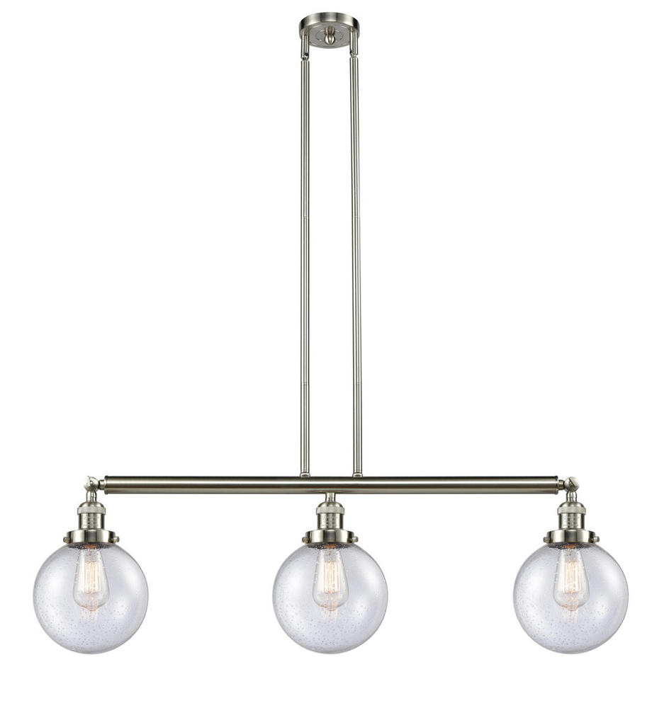 Beacon - 3 Light - 41 inch - Brushed Satin Nickel - Stem Hung - Adjustable Island Light