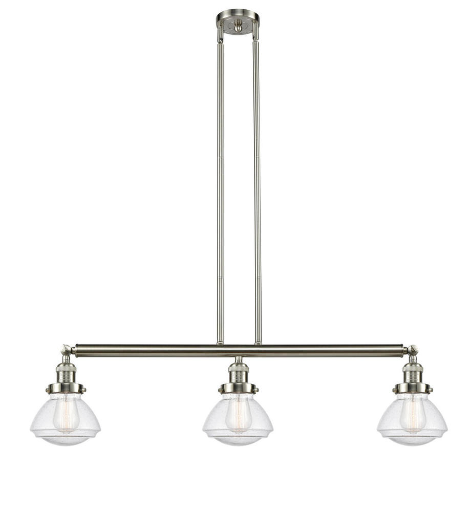 Olean - 3 Light - 39 inch - Brushed Satin Nickel - Stem Hung - Adjustable Island Light