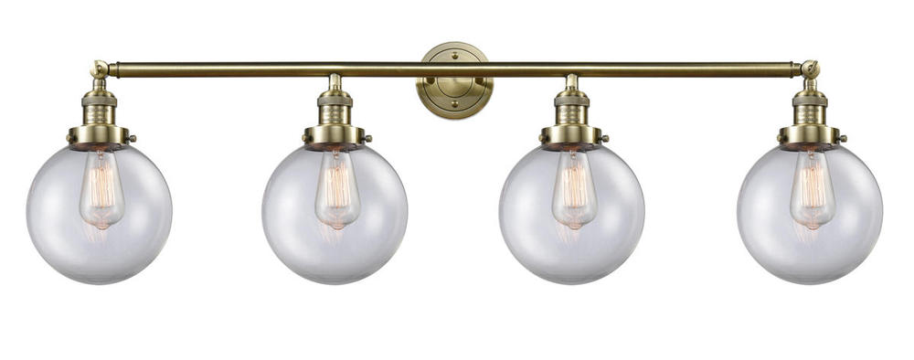 Beacon - 4 Light - 44 inch - Antique Brass - Adjustable Bath Vanity Light