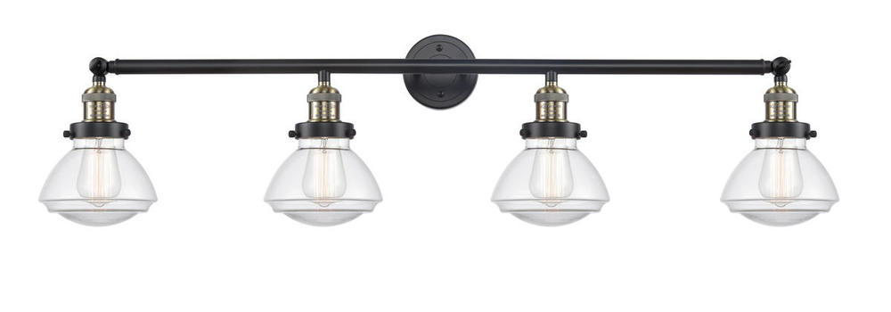 Olean - 4 Light - 43 inch - Black Antique Brass - Adjustable Bath Vanity Light