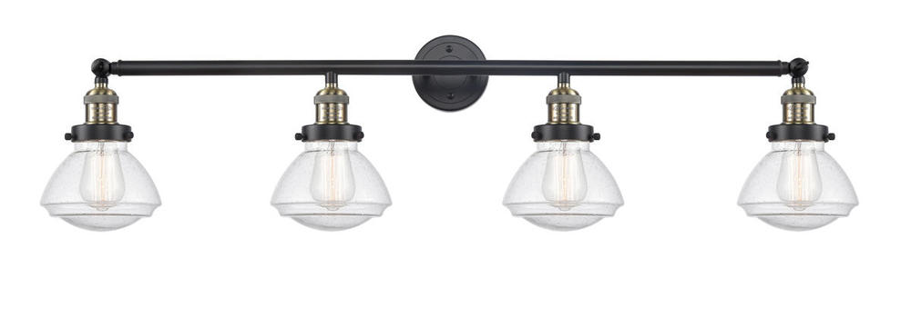 Olean - 4 Light - 43 inch - Black Antique Brass - Adjustable Bath Vanity Light