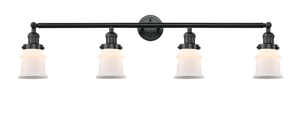 Canton - 4 Light - 42 inch - Matte Black - Adjustable Bath Vanity Light