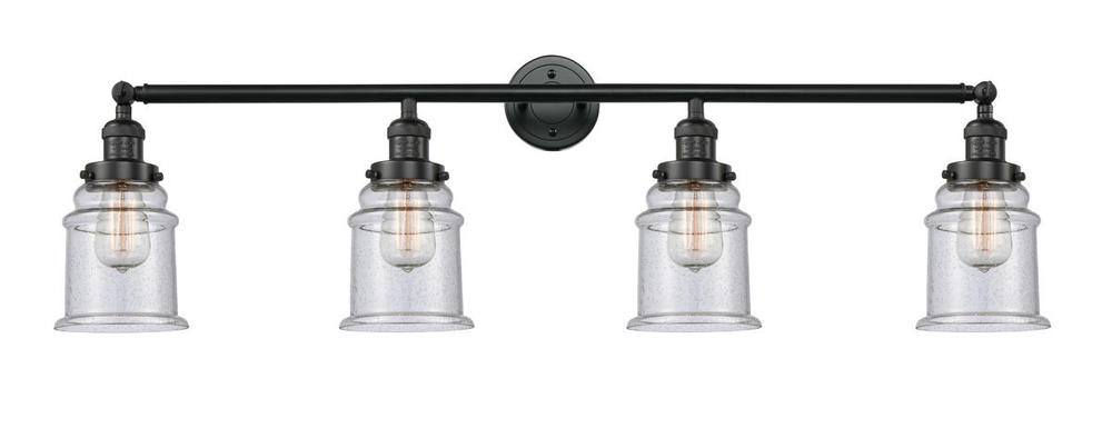 Canton - 4 Light - 42 inch - Matte Black - Adjustable Bath Vanity Light